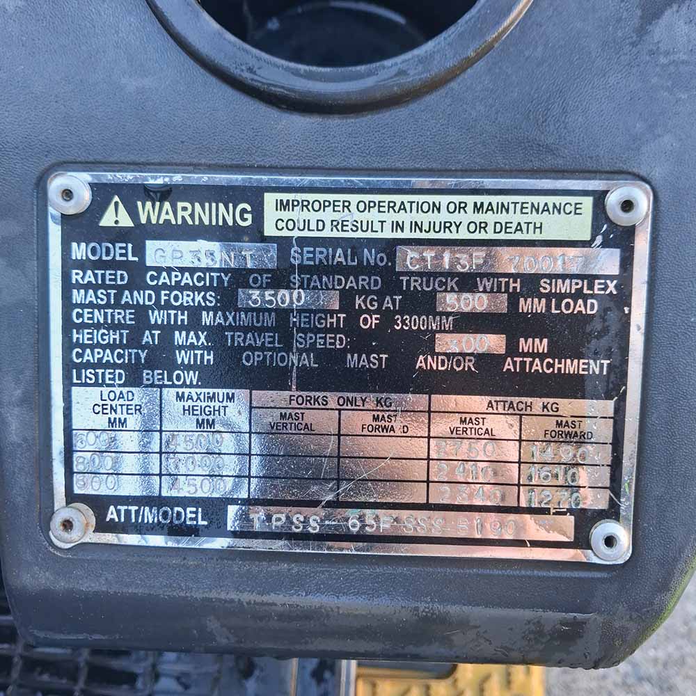 Used 3.5T Cat LPG Forklift 2014 GP35NT - Image 9