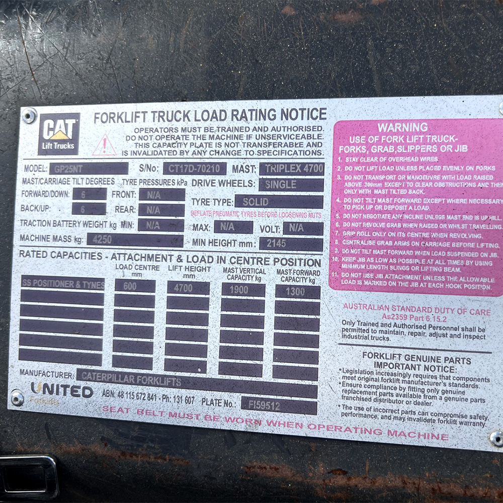 Used Cat 2.5T LPG Forklift - GP25N - Image 5