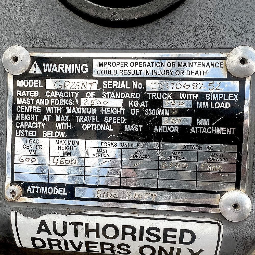 Used Cat 2.5T LPG Forklift – GP25NT - Image 6