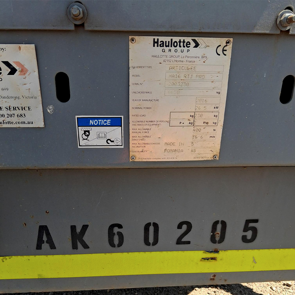 Used Haulotte 16M Diesel Articulated Boom Lift - HA16RTJ PRO - Image 7