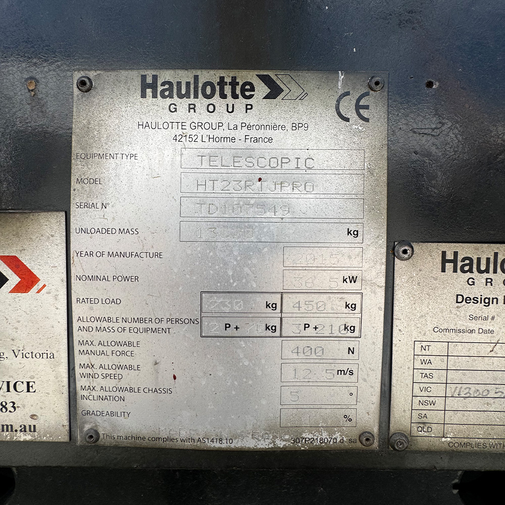 Used Haulotte 23M Rough Terrain Telescopic Boom Lift - Image 10