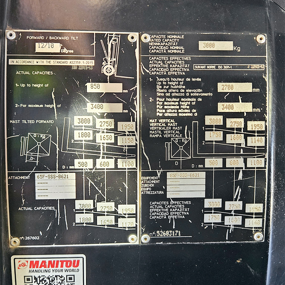 Used Manitou 3.0T Diesel Forklift - MCX 30-4 - Image 17