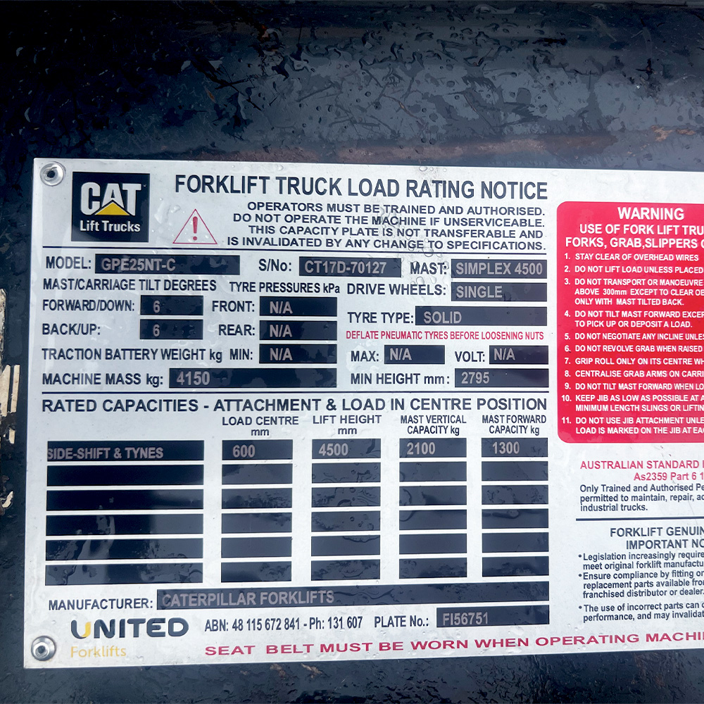 Used Cat 2.5T LPG Forklift - GPE25NT-C - Image 9