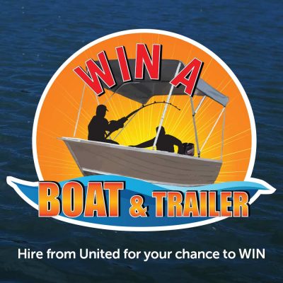 Hire with United for your chance to win a boat and trailer