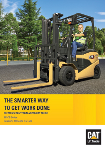 Cat 1.3-2.0T 3-Wheel Electric Forklift Brochure