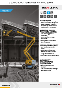 Haulotte Electric Articulating Boom Lift HA20 LE PRO Brochure