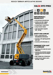 Haulotte Diesel Articulating Boom Lift HA26 RTJ PRO Brochure